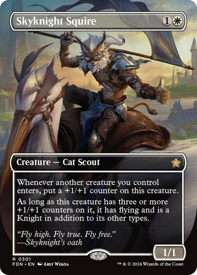 Skyknight Squire (Borderless) [Foundations] | Odin's Place