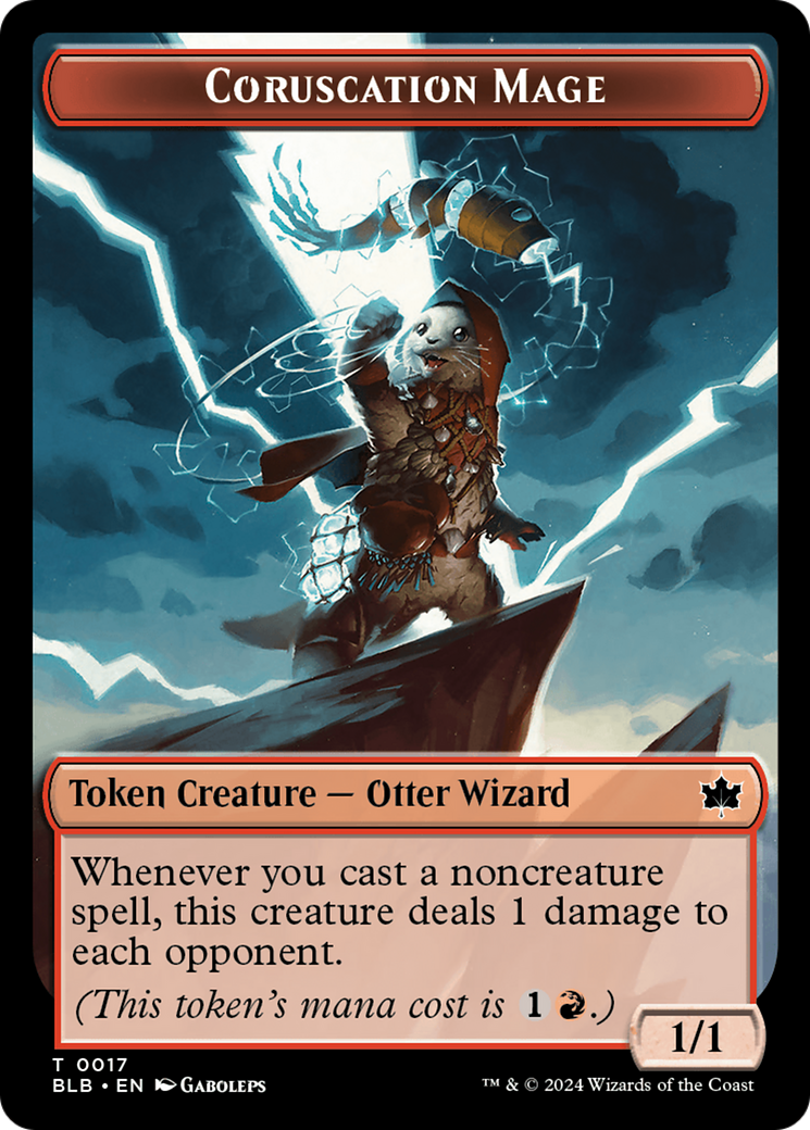 Coruscation Mage Token [Bloomburrow Tokens] | Odin's Place