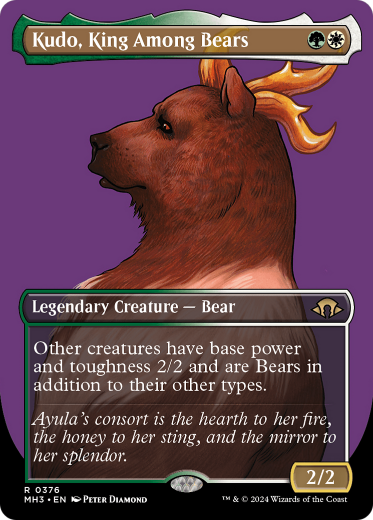 Kudo, King Among Bears (Borderless) [Modern Horizons 3] | Odin's Place