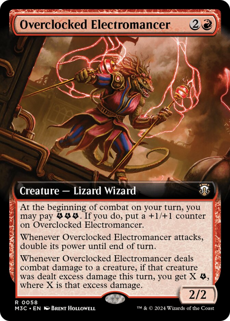 Overclocked Electromancer (Extended Art) [Modern Horizons 3 Commander] | Odin's Place