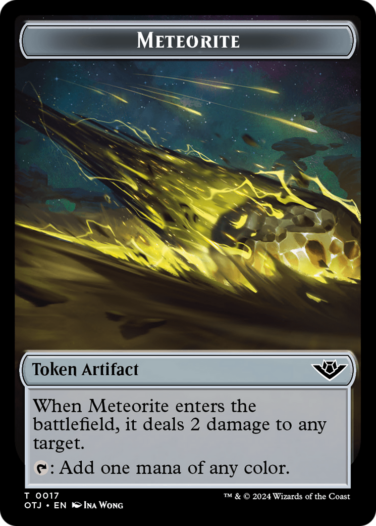 Mercenary // Meteorite Double-Sided Token [Outlaws of Thunder Junction Tokens] | Odin's Place