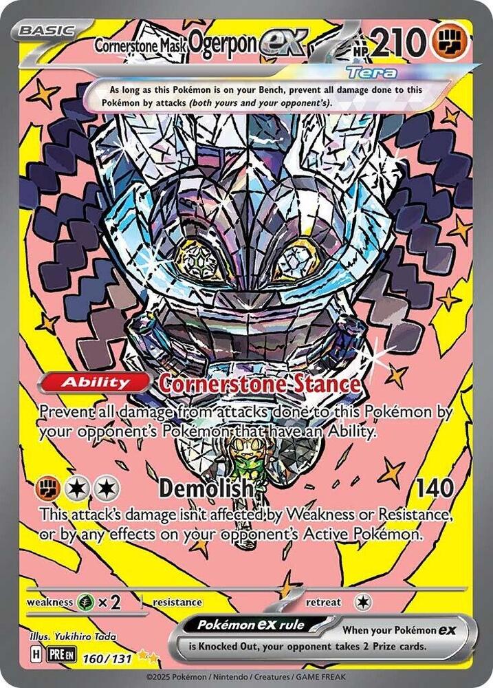 Cornerstone Mask Ogerpon ex (160/131) [Scarlet & Violet: Prismatic Evolutions] | Odin's Place