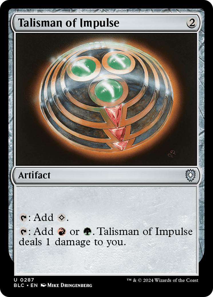 Talisman of Impulse [Bloomburrow Commander] | Odin's Place