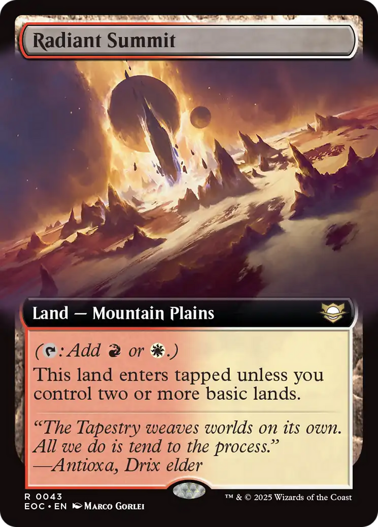Radiant Summit (Extended Art) [Edge of Eternities Commander] | Odin's Place