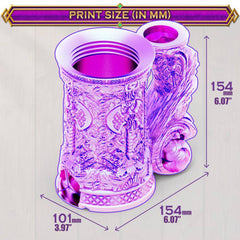 Wizard 12oz Dice Tower Tankard | TTRPG, D&D, Daggerheart | Odin's Place