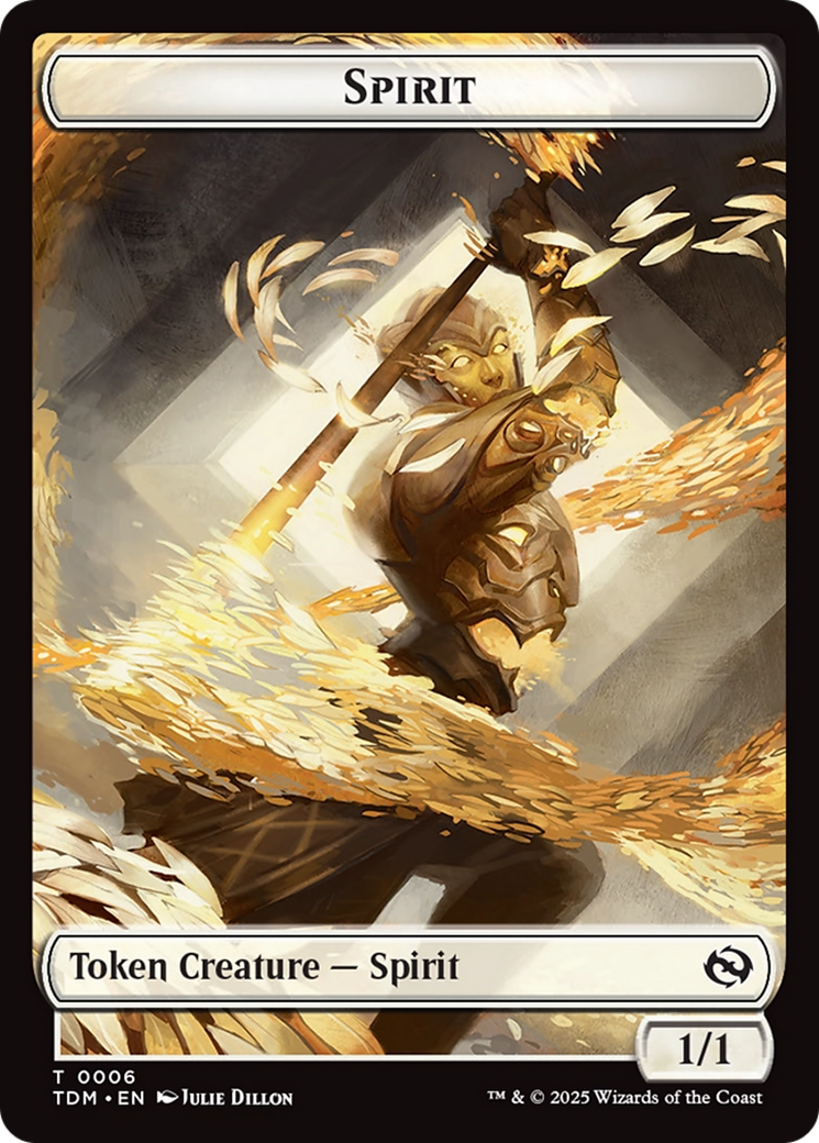 Spirit (0006) // Spirit (0007) Double-Sided Token [Tarkir: Dragonstorm Tokens] | Odin's Place