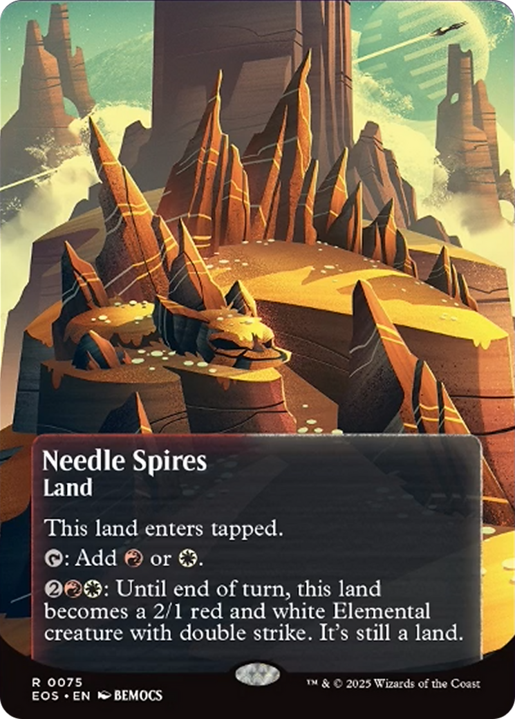 Needle Spires (0075) (Borderless) [Edge of Eternities: Stellar Sights] | Odin's Place