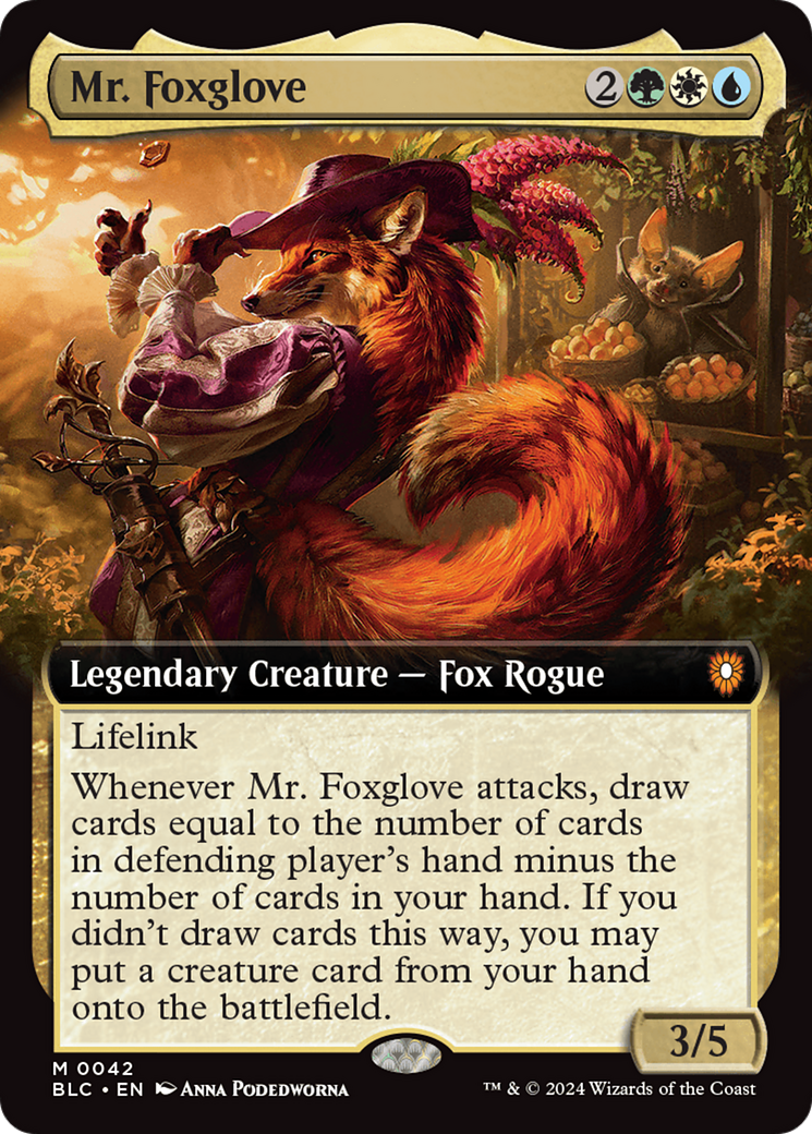 Mr. Foxglove (Extended Art) [Bloomburrow Commander] | Odin's Place