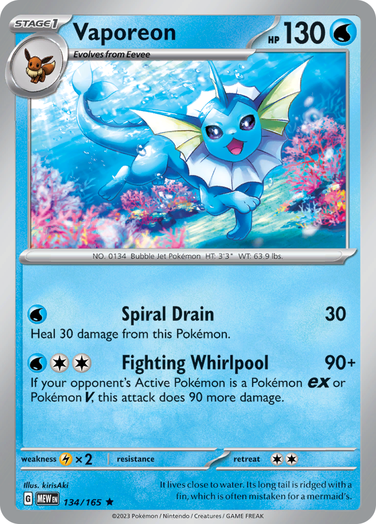 Vaporeon (134/165) [Scarlet & Violet 151] | Odin's Place
