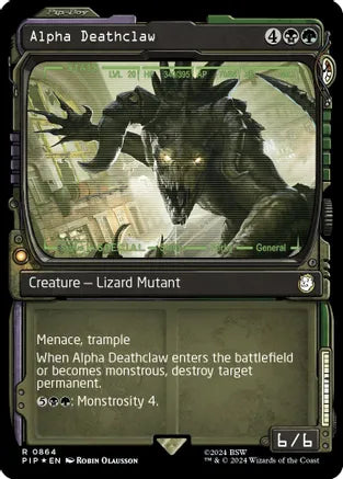 MTG: Fallout-Alpha Deathclaw (Showcase)(Surge Foil) | Odin's Place