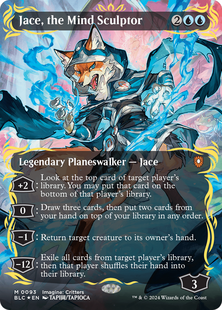 Jace, the Mind Sculptor (Borderless) (Raised Foil) [Bloomburrow Commander] | Odin's Place