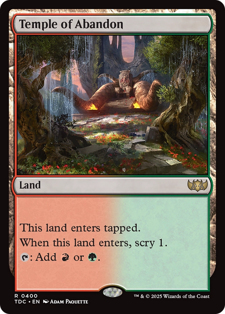 Temple of Abandon [Tarkir: Dragonstorm Commander] | Odin's Place