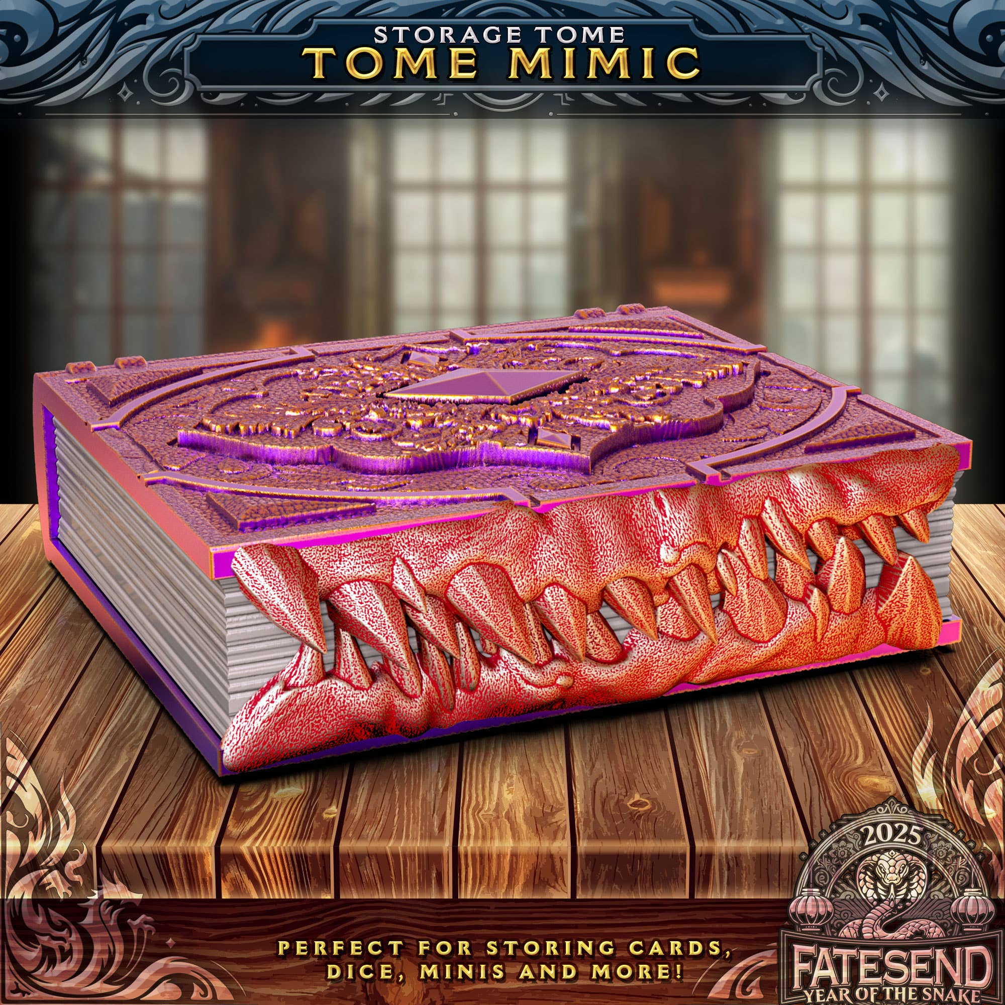 Mimic Storage Tome for TTRPG, MTG, Pokemon, D&D Gaming! | Odin's Place