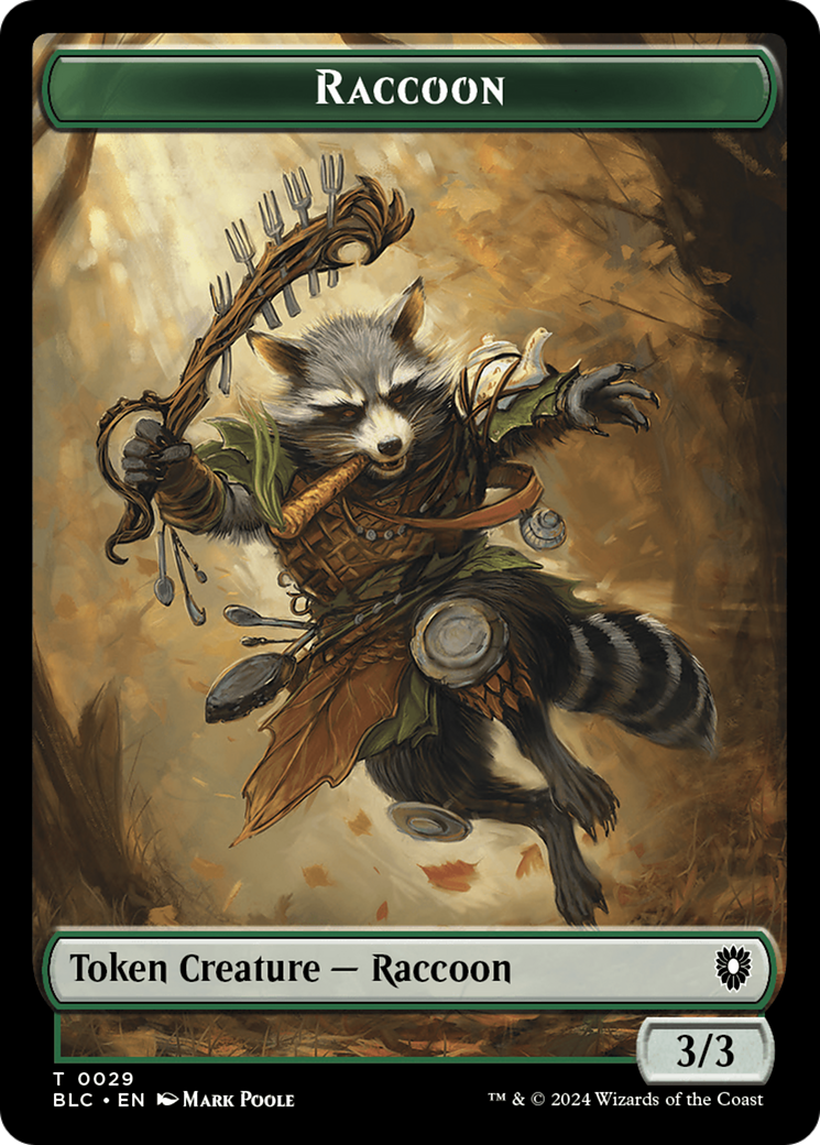 Rat // Raccoon Double-Sided Token [Bloomburrow Commander Tokens] | Odin's Place