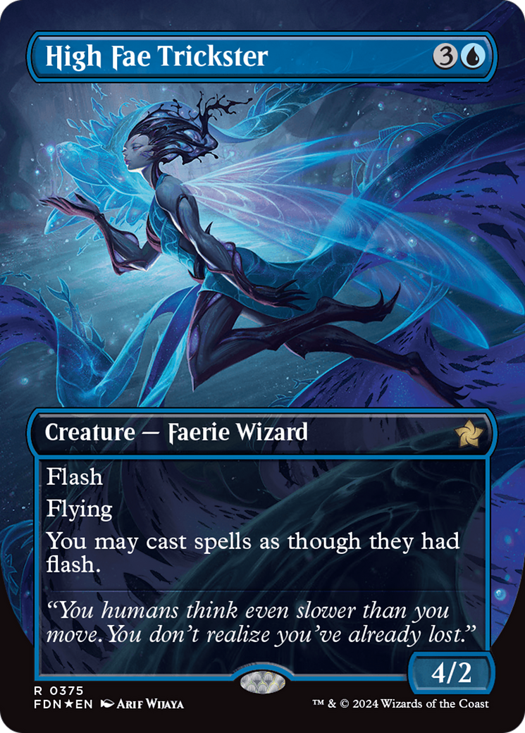 High Fae Trickster (Borderless) (Mana Foil) [Foundations] | Odin's Place