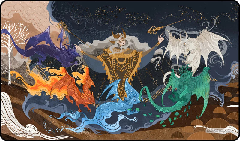 Gamermats Playmat: Legend of the Baby Dragons Stitched | Odin's Place