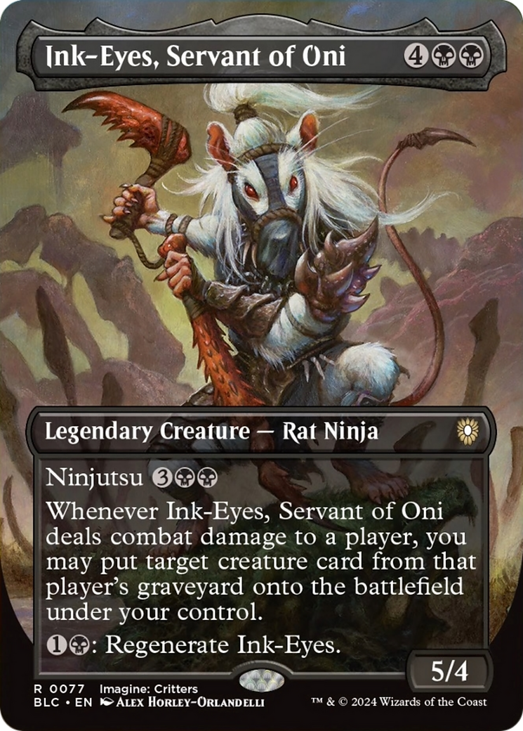 Ink-Eyes, Servant of Oni (Borderless) [Bloomburrow Commander] | Odin's Place