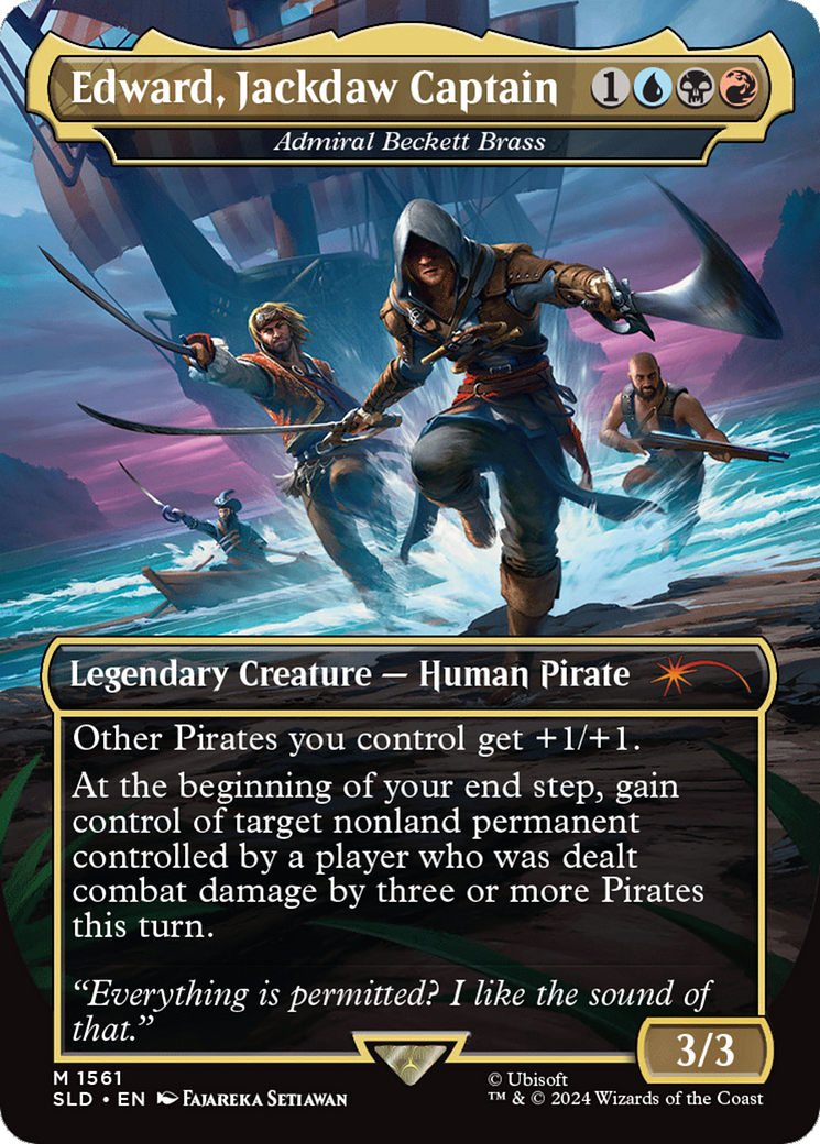 Edward, Jackdaw Captain - Admiral Beckett Brass (Rainbow Foil) [Secret Lair Drop Series] | Odin's Place