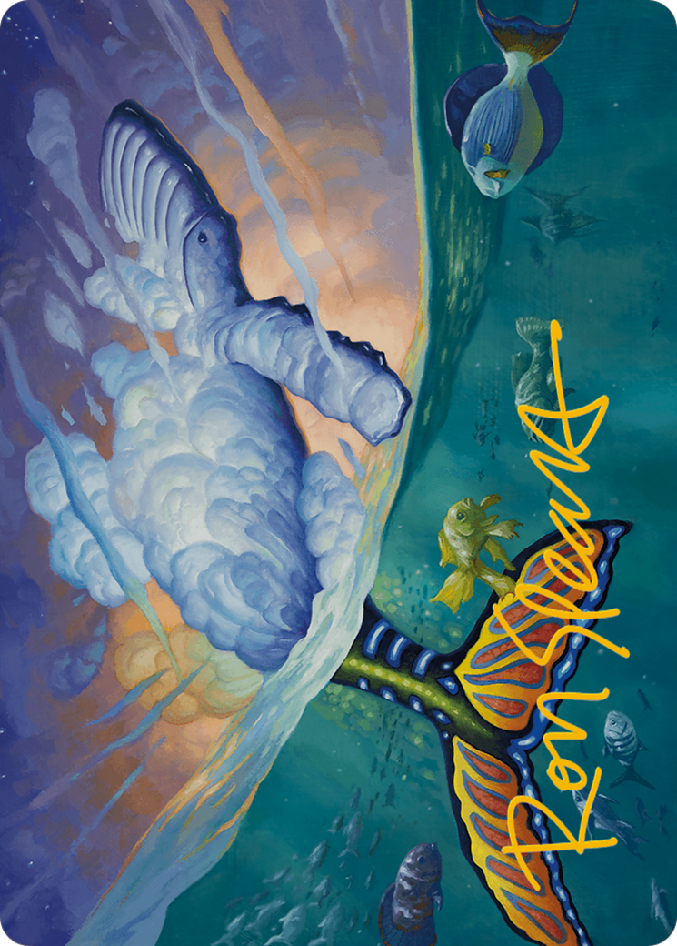 Dreamtide Whale Art Card (Gold-Stamped Signature) [Modern Horizons 3 Art Series] | Odin's Place