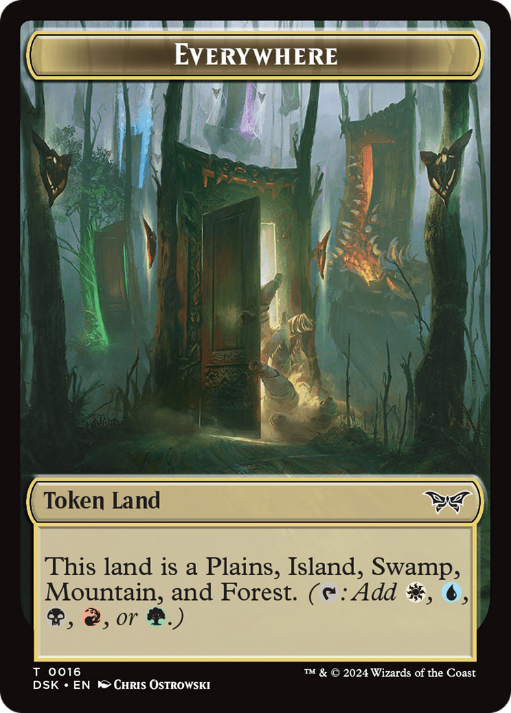 Everywhere // Copy Double-Sided Token [Duskmourn: House of Horror Tokens] | Odin's Place