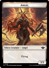 Mercenary // Angel Double-Sided Token [Outlaws of Thunder Junction Tokens] | Odin's Place