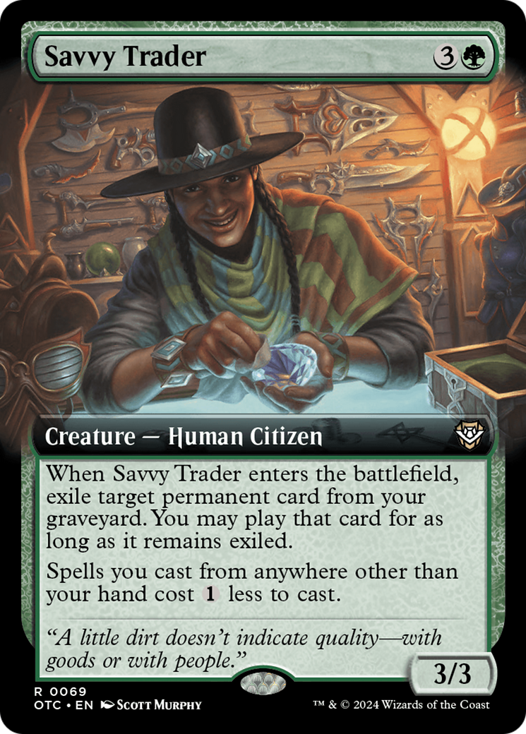 Savvy Trader (Extended Art) [Outlaws of Thunder Junction Commander] | Odin's Place