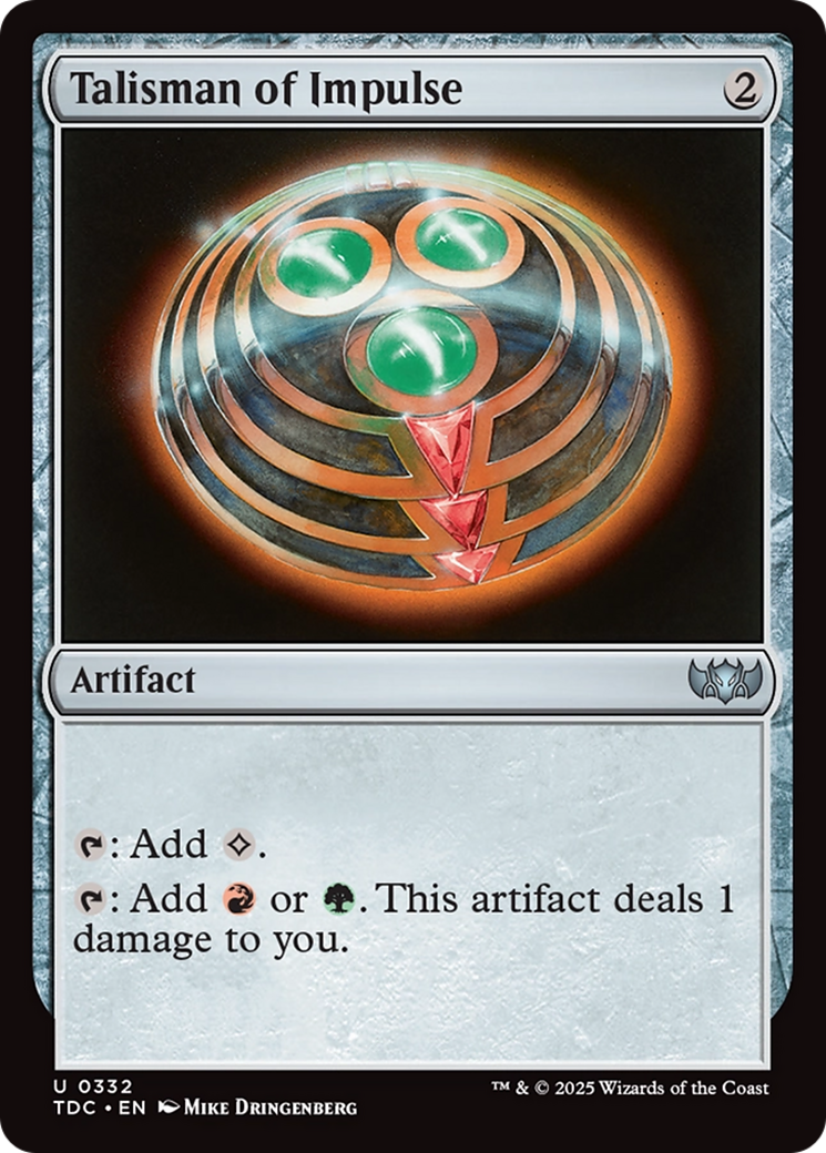 Talisman of Impulse [Tarkir: Dragonstorm Commander] | Odin's Place