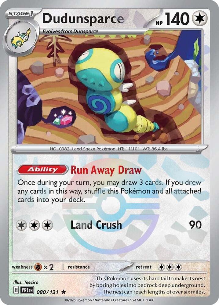 Dudunsparce (080/131) (Poke Ball Pattern) [Scarlet & Violet: Prismatic Evolutions] | Odin's Place