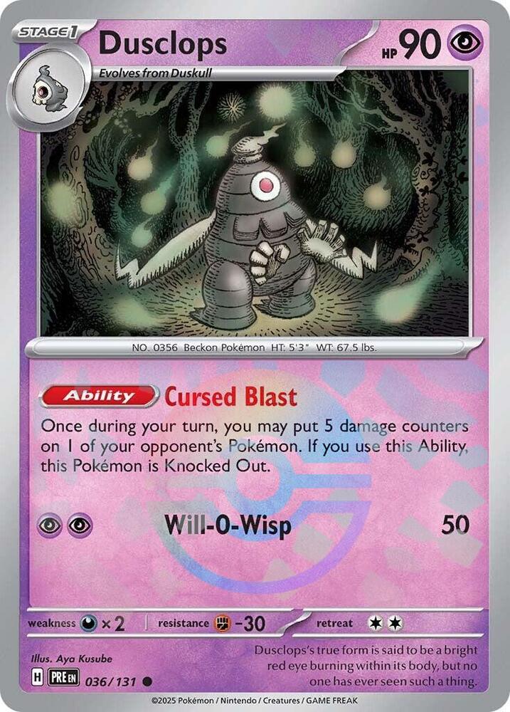 Dusclops (036/131) (Poke Ball Pattern) [Scarlet & Violet: Prismatic Evolutions] | Odin's Place