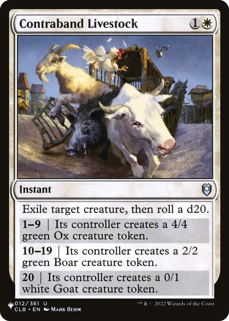 Contraband Livestock [The List] | Odin's Place
