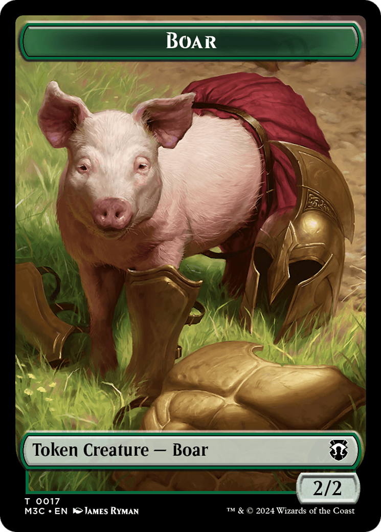 Forest Dryad // Boar Double-Sided Token [Modern Horizons 3 Commander Tokens] | Odin's Place
