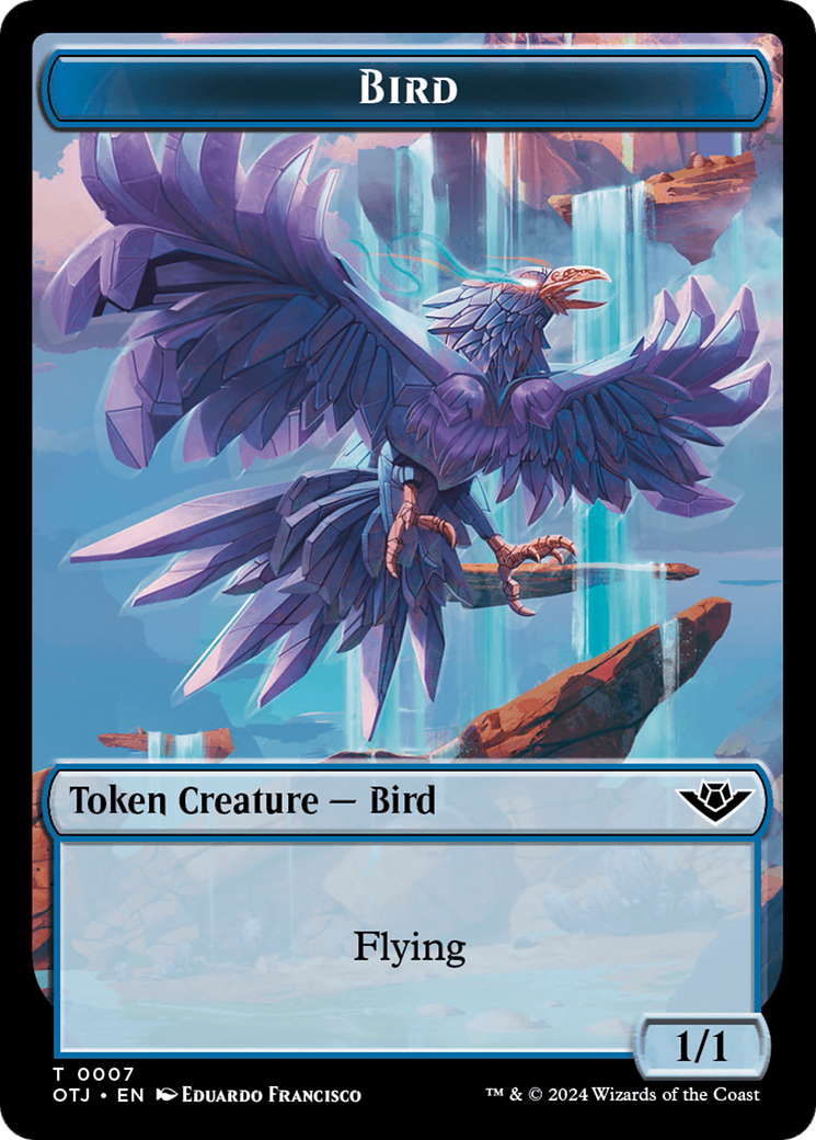 Mercenary // Bird Double-Sided Token [Outlaws of Thunder Junction Tokens] | Odin's Place