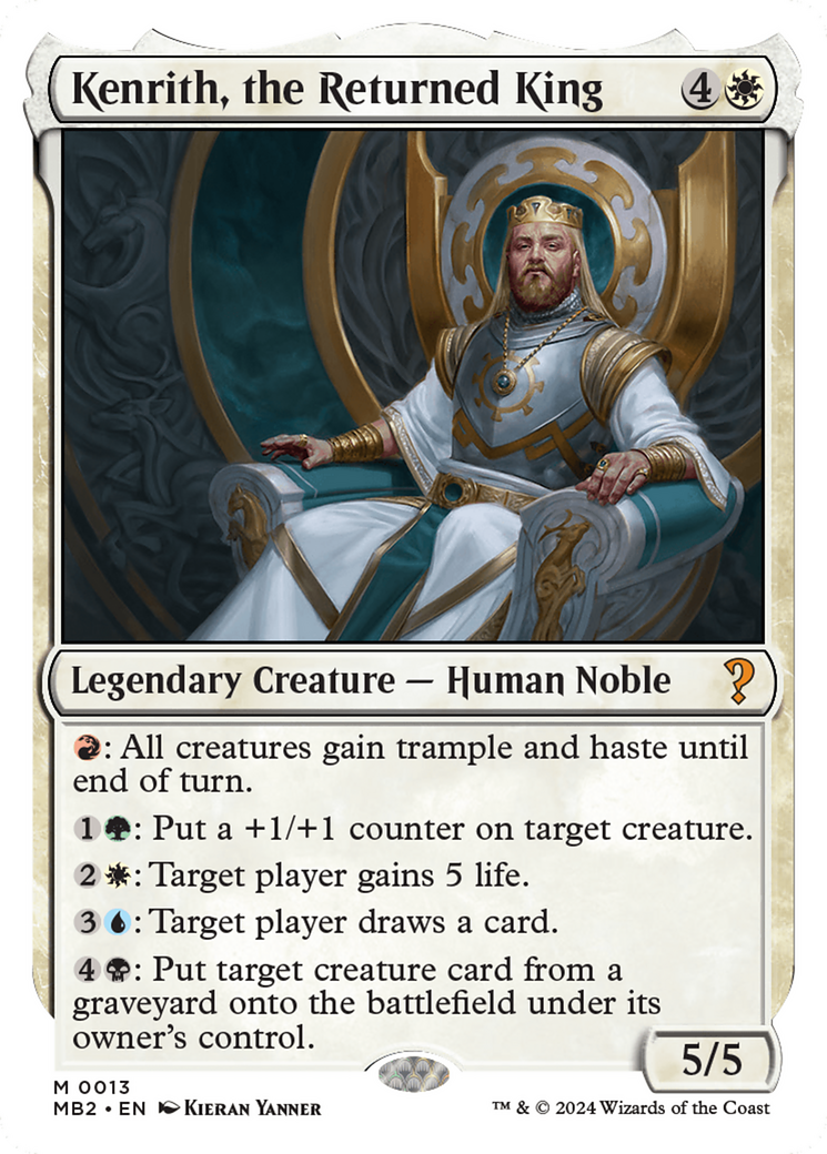Kenrith, the Returned King (White Border) [Mystery Booster 2] | Odin's Place