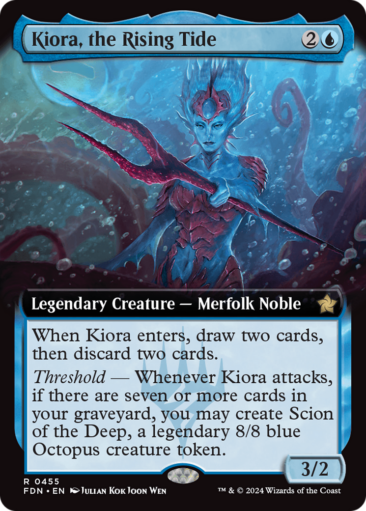 Kiora, the Rising Tide (Extended Art) [Foundations] | Odin's Place