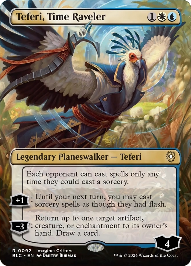 Teferi, Time Raveler (Borderless) [Bloomburrow Commander] | Odin's Place