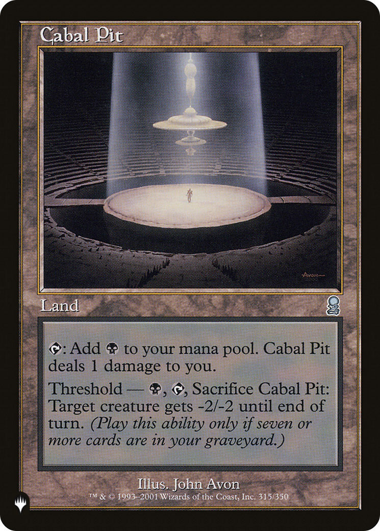Cabal Pit [The List] | Odin's Place