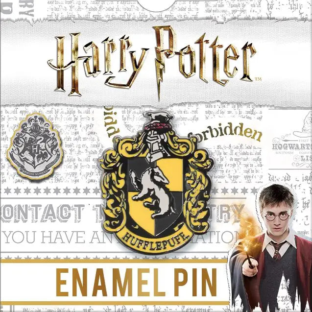 Harry Potter Hufflepuff Crest Enamel Pins | Odin's Place