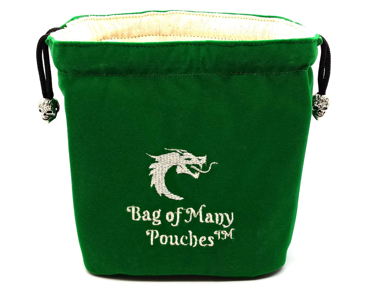 Old School Dice Bag of Many Pouches: Green | Odin's Place