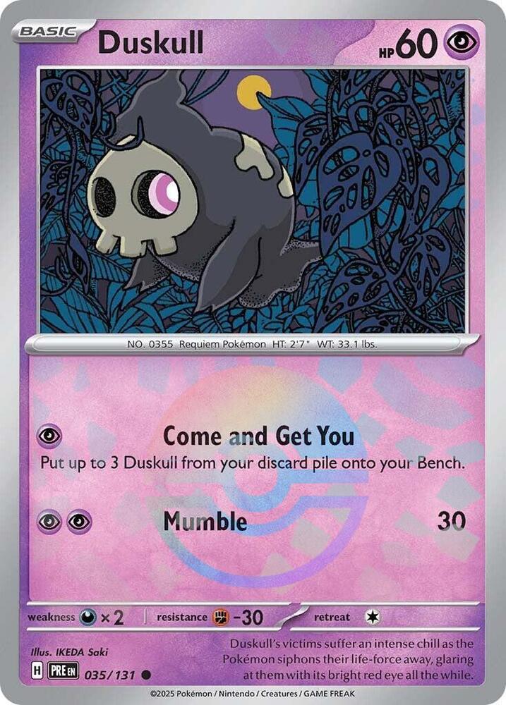 Duskull (035/131) (Poke Ball Pattern) [Scarlet & Violet: Prismatic Evolutions] | Odin's Place
