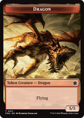 Dragon (0016) // Dragon (0017) Doubled-Sided Token [Foundations Tokens] | Odin's Place