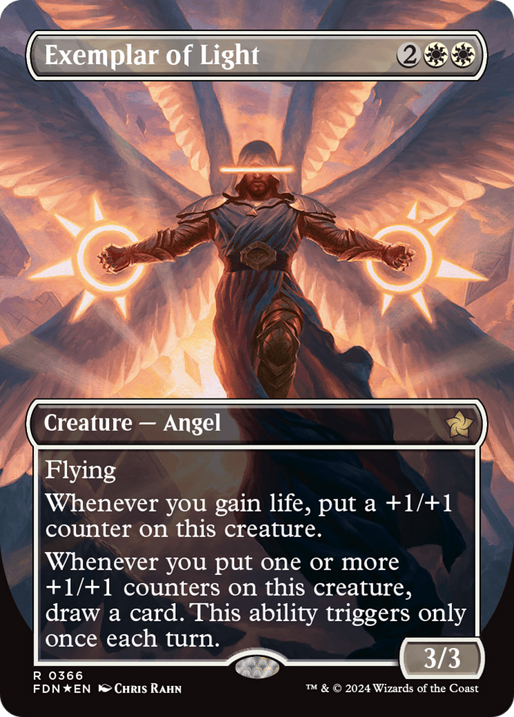 Exemplar of Light (Borderless) (Mana Foil) [Foundations] | Odin's Place