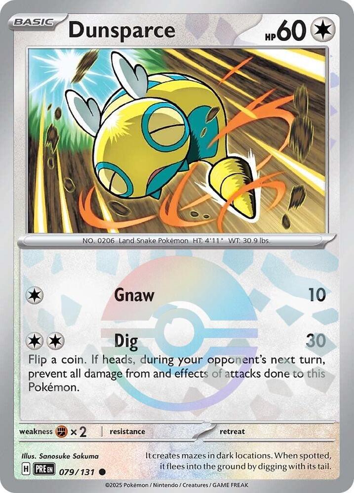 Dunsparce (079/131) (Poke Ball Pattern) [Scarlet & Violet: Prismatic Evolutions] | Odin's Place