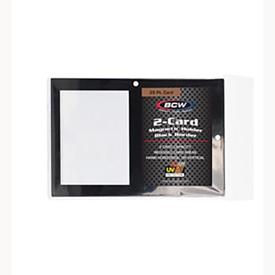 BCW Magnetic 2-Card Holder 35 PT Black Border (1-2MCH-35-BLK) | Odin's Place