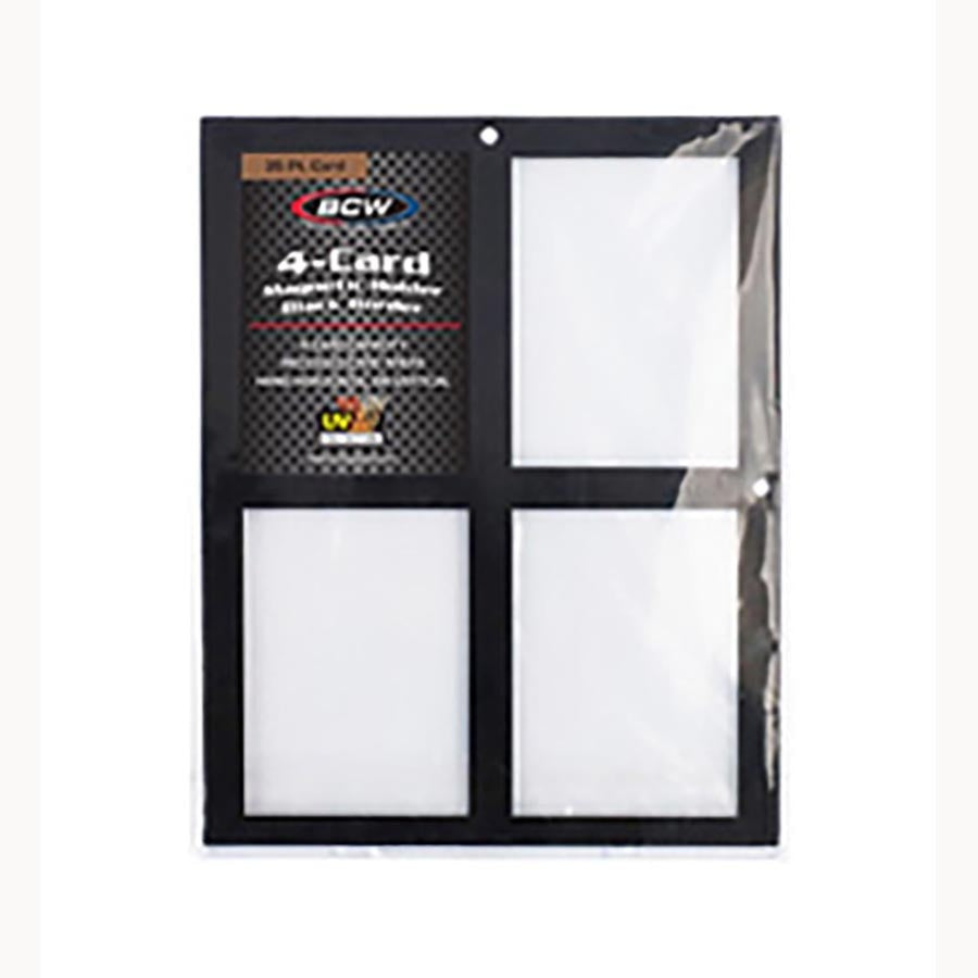 BCW Magnetic 4-Card Holder 35 PT Black Border (1-4MCH-35-BLK) | Odin's Place