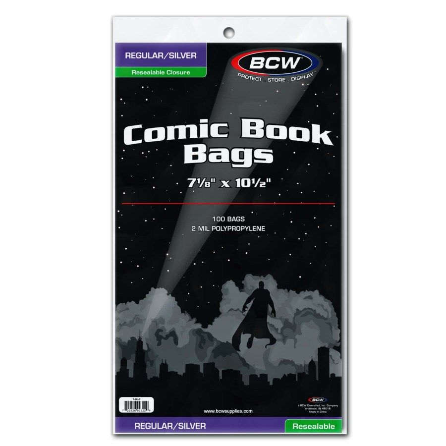 BCW Supplies: Silver Age Comic Bags 7 1/8X10 1/2 Resealable (1-SIL-R) | Odin's Place