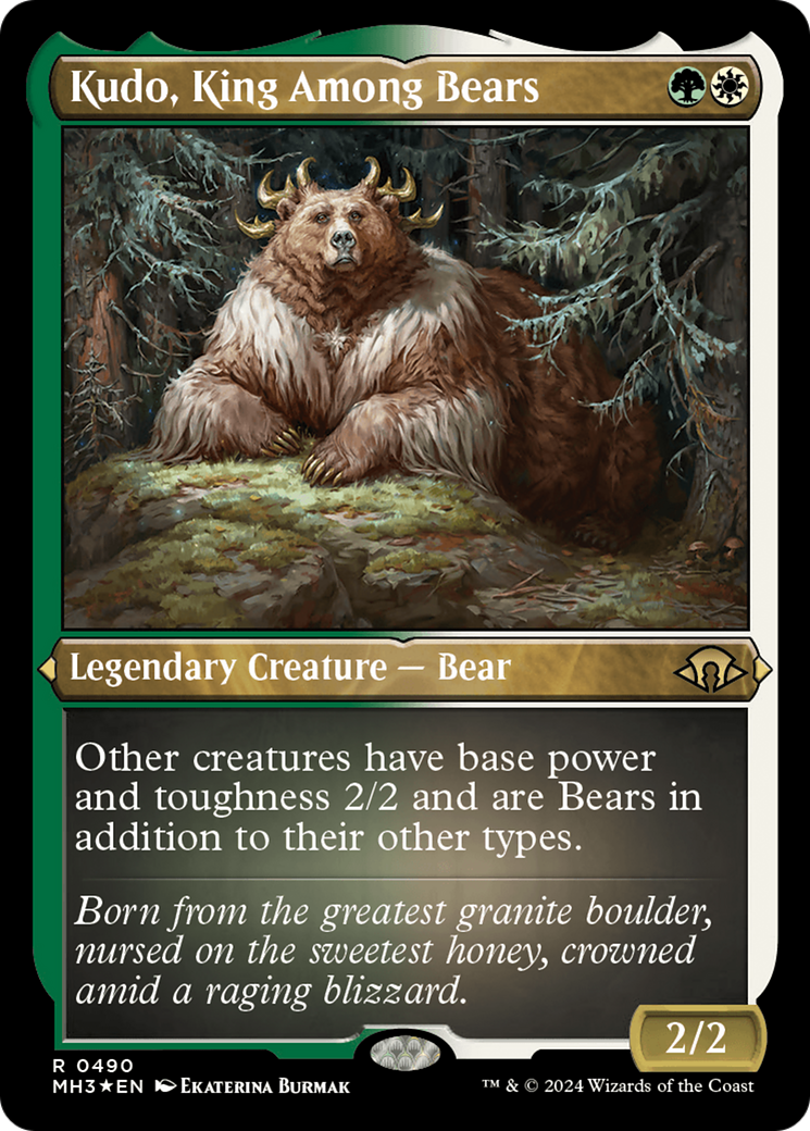 Kudo, King Among Bears (Foil Etched) [Modern Horizons 3] | Odin's Place