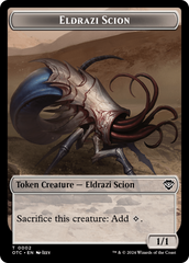 Eldrazi Scion // Treasure Double-Sided Token [Outlaws of Thunder Junction Commander Tokens] | Odin's Place