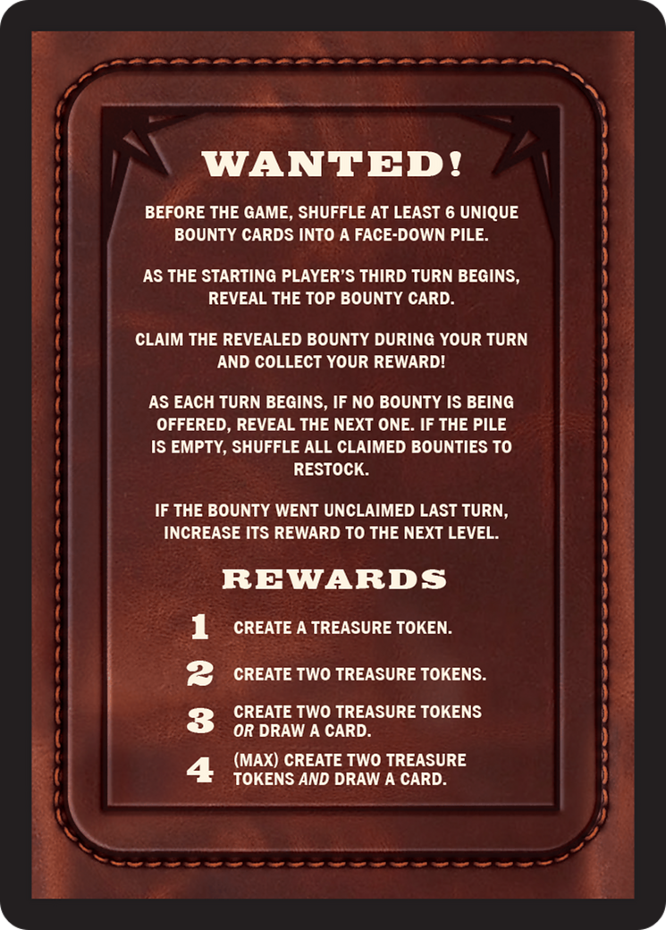 Bounty: Rissa "Blades" Lee // Bounty Rules Double-Sided Token [Outlaws of Thunder Junction Commander Tokens] | Odin's Place