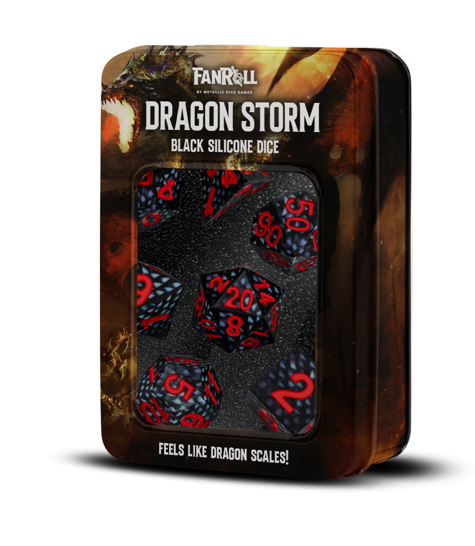 Fanroll Dragon Storm Silicon Dice Set: Black Dragon Scales | Odin's Place