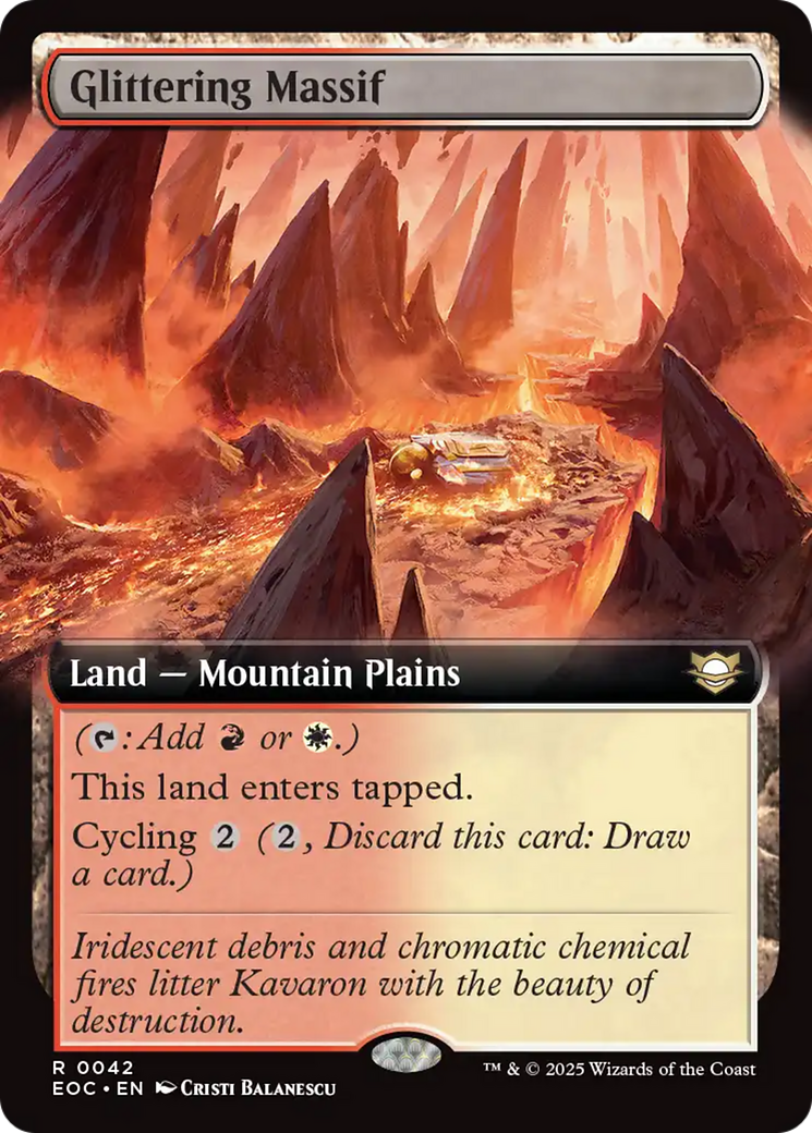 Glittering Massif (Extended Art) [Edge of Eternities Commander] | Odin's Place